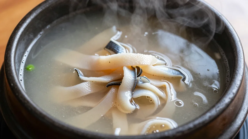 겨울 바다의 보물, 물곰치탕의 시원하고 담백한 매력